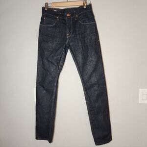 Freenote Avila Selvedge Slim Taper Darkwash Blue Rigid Jeans Size 30